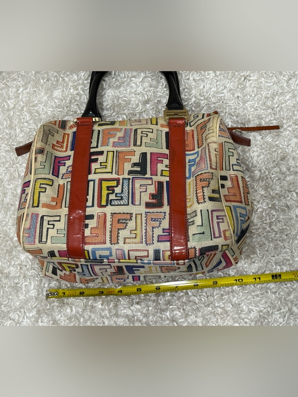 Fendi Forever Bauletto Multicolored Boston Bag - Picture 11 of 16